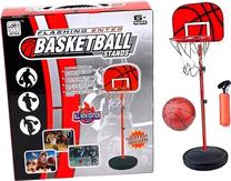 Spēļu basketbola komplekts, ar piederumiem Flashing Enter, melna krās./sarkana krās.
