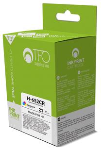 Tintes printera kasetne TFO H-652CR (F6V24AE) Remanufactured, dzeltens krās./fuksīna (magenta) krās./zilganzaļa (cyan) krās., 21 ml