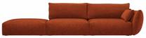 Sofa, kairės pusės Cosmopolitan Design Matera Eden 10, brick red s., 110 x 264 cm x 85 cm