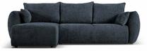 Kampinė sofa - lova Cosmopolitan Design Matera, tamsiai mėlyna (navy) sp., kairinė, 173 x 253 cm x 86 cm