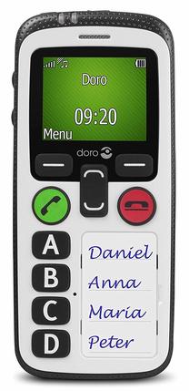 Mygtukinis telefonas Doro Secure 580, balta sp.