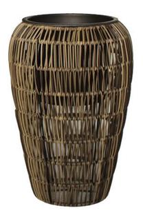 Gėlių vazonas Home4you, plastikinis, Ø 26 cm, ruda sp.