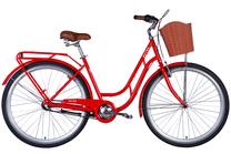 Dviratis miesto Dorozhnik Retro Ph planet, 28 ", 19" rėmas, raudona sp., su krepšeliu