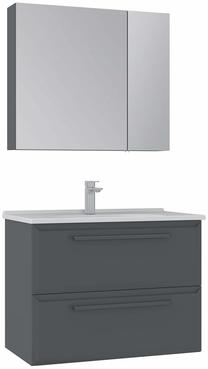 Vonios kambario baldų komplektas Kalune Design Nuvola, antracito sp., 50 cm x 80 cm x 62 cm