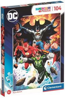 Dėlionė Clementoni Super Color DC Comics 25723, 48.5 cm x 33.5 cm, 104 vnt., įvairių spalvų
