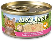 Mitrā kaķu barība Arquivet Chicken & Shrimps, vistas gaļa/garneles, 0.08 kg