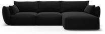 Kampinė sofa Cosmopolitan Design Matera, juoda sp., dešininė, 171 x 280 cm x 85 cm