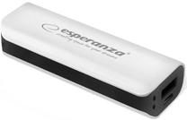 Nešiojamas įkroviklis (Power bank) Esperanza Joule, 2200 mAh, balta sp./juoda sp.
