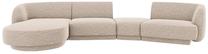 Modulinė sofa Micadoni Miley Haga30, smėlio sp., kairinė, 320 x 132 cm x 70 cm