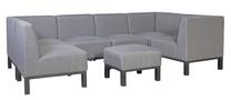 Lauko modulinė sofa Home4you Rainbow, pilka sp.