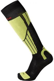 Slēpošanas zeķes Mico Natural Ski Light, melna krās./zaļa krās., 38-40