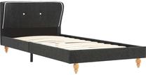 Lova viengulė VLX Classic 280567, 90 x 200 cm, pilka sp., be čiužinio, su grotelėmis