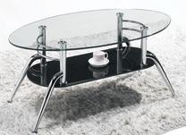 Žurnalinis staliukas MN 162, skaidri sp./juoda sp., 110 cm x 60 cm x 42 cm