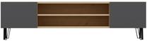 ТВ стол Kalune Design Bloom, антрацитовый цв./дубовый цв., 37.4 см x 160 см x 47 см