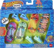 Pirkstu skeitbordu komplekts Mattel Hot Wheels Skate, daudzkrāsaina, 4 gab.