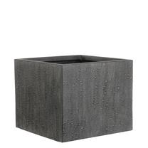 Gėlių vazonas 1059677, keramika, 37 cm x 37 cm, Ø 37 cm, juoda sp.