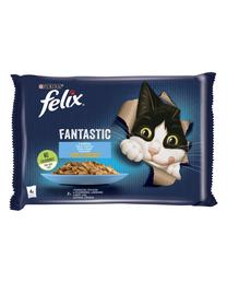 Mitrā kaķu barība Felix Fantastic, 0,085 kg x 4 gab.