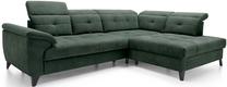 Kampinė sofa Inferne Raquel 35, žalia sp., dešininė, 297 x 210 cm x 107 cm