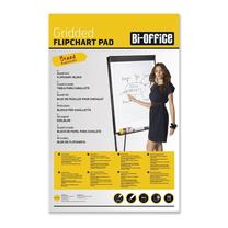 Bloknotas Bi-Office Flipchart checkered, 65 x 95 mm, 60 g/m², balta sp., 95 cm x 65 cm, 50 lapų vnt.