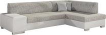 Kampinė sofa Fabio Berlin 01, Soft 17, balta sp./pilka sp., dešininė, 167 x 268 cm x 73 cm