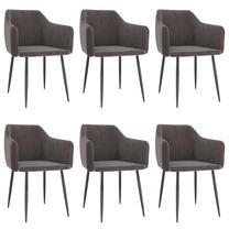 Kėdžių rinkinys VLX 323125, šviesiai pilka sp., 53 cm x 51 cm x 73 cm, 6 vnt.
