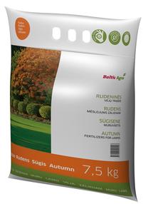 Trąšos vejoms Baltic Agro Autumn, birios, 7.5 kg