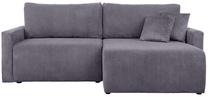 Kampinė sofa - lova Rufio, pilka sp., 146 x 230 cm x 91 cm