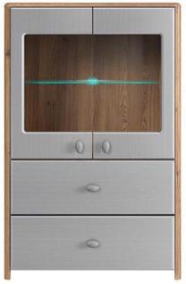 Vitrina Leda, ruda, 90 cm x 42 cm x 140.5 cm