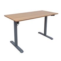 Datorgalds regulējams augstums Home4you Ergo Light K18706, 120 cm x 60 cm, 73 - 118 cm, ozola krās./pelēka krās./sudraba krās.