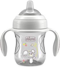 Puodelis su snapeliu Chicco Mix & Match Transition, 200 ml, 4 mėn., plastikas/silikonas, pilka sp.