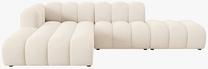 Kampinė sofa Micadoni Lupine Chenille, kreminė sp., kairinė, 294 x 175 cm x 70 cm