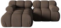 Modulinė sofa Micadoni Bellis 3D, ruda sp., kairinė, 188 x 155 cm x 64 cm