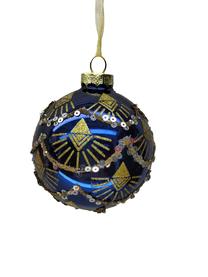Eglītes rotājums Christmas Touch EBG243105, zila krās., 8 cm, stikls