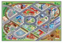 Ковер House of Kids District, зеленый цв./многоцветный, 150 см x 100 см
