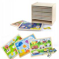 Dėlionė, rinkinys Viga Toys, įvairių spalvų, 12 vnt.