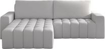 Kampinė sofa Bonett Soft 17, balta sp., kairinė, 175 x 250 cm x 92 cm