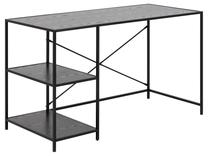 Kirjutuslaud ja riiul Seaford 95669, 130 cm x 60 cm, 75 cm, must v.