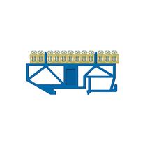 Įnulinimo kaladėlė Pawbol LZ DIN, 12x16 mm², mėlyna sp.