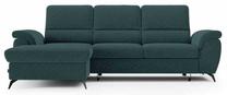 Kampinė sofa - lova Homede Gullo L- Shaped, tamsiai žalia sp., kairinė, 271 x 101 cm