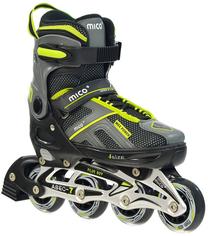 Riedučiai Mico Plus Flos Boy 2in1, 40-43, juoda sp./žalia sp./pilka sp. Prekė su pažeista pakuote.