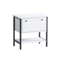 Žurnalinis staliukas Kalune Design Melany, balta sp./juoda sp., 31 cm x 55 cm x 57 cm