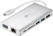 Adapteris Goobay USB-C Premium Multiport, sidabro sp.