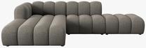 Kampinė sofa Micadoni Lupine Chenille, pilka sp., kairinė, 294 x 175 cm x 70 cm