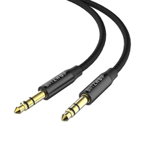 Vads BlitzWolf Premium BW-AA1 3.5 mm, 3.5 mm, 1 m, melna krās.