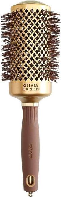 Matu birste Olivia Garden Expert Blowout Shine Wavy Bristles Gold&Brown, brūna krās./zelta krās.