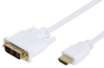 Vads Vivanco HDMI to DVI 22146 HDMI male, DVI male, 1.5 m, balta krās.