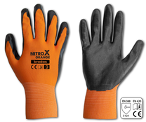 Darba cimdi Bradas Nitrox Orange, pieaugušajiem, oranža krās., 9, 6 gab.