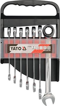 Kombinēto uzgriežņu atslēgu komplekts Yato YT-0208, 10 - 19 mm