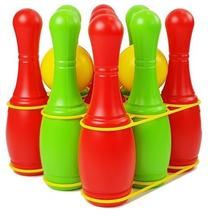 Sporta rotaļlieta Game Bowling LN6064, sarkana krās./zaļa krās.