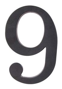 Uksenumber Barcz 9, 17.5 cm, plastik, must v.